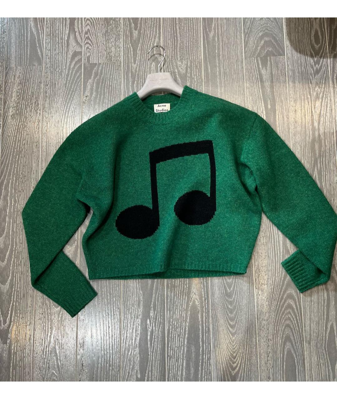 ACNE STUDIOS Зеленый шерстяной джемпер / свитер, фото 3