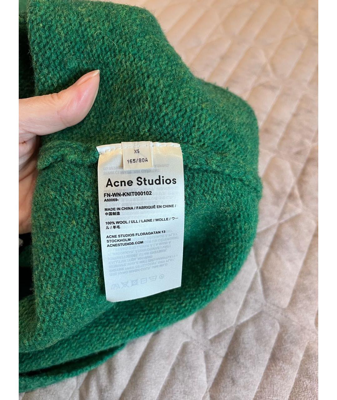 ACNE STUDIOS Зеленый шерстяной джемпер / свитер, фото 5
