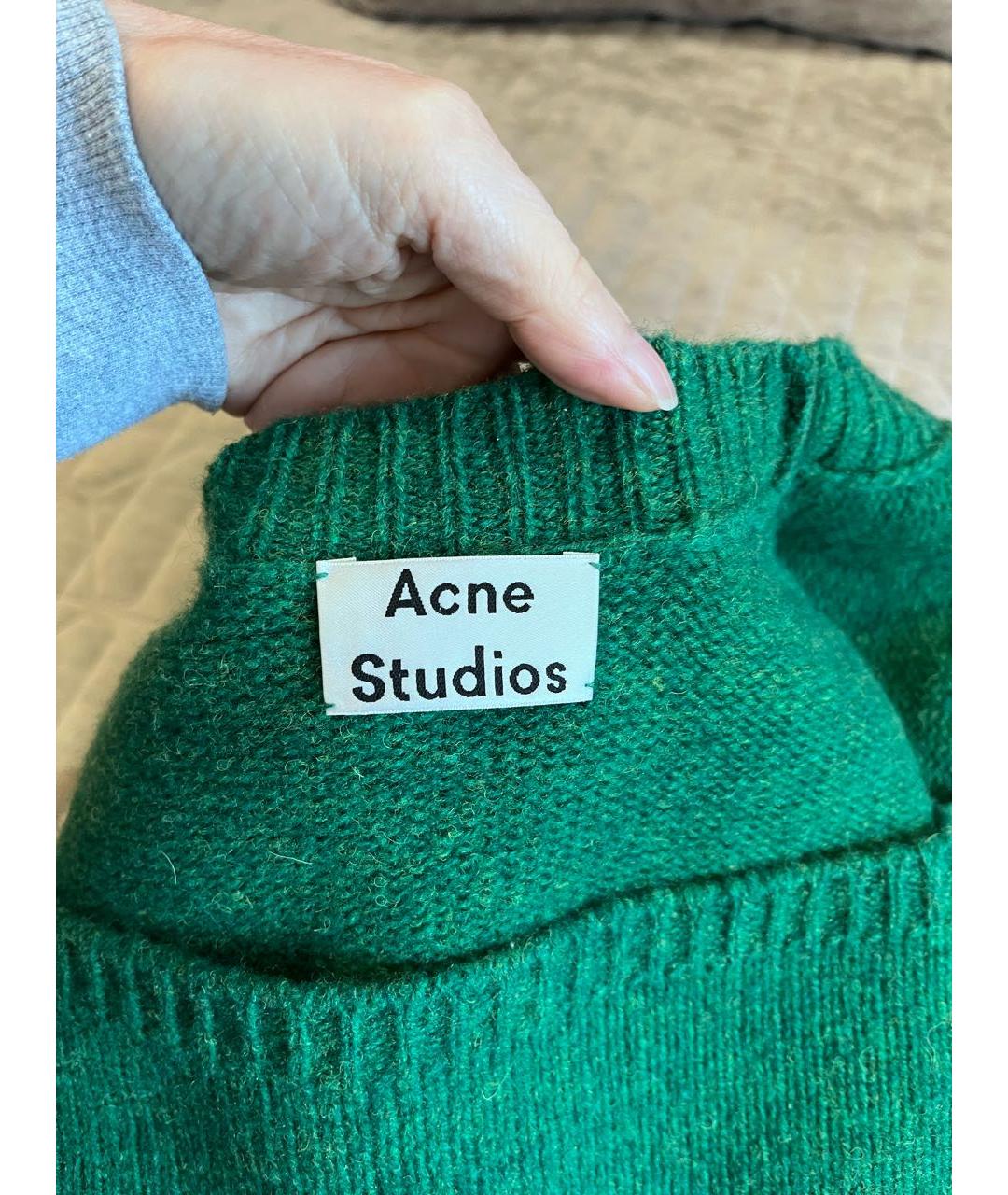 ACNE STUDIOS Зеленый шерстяной джемпер / свитер, фото 4