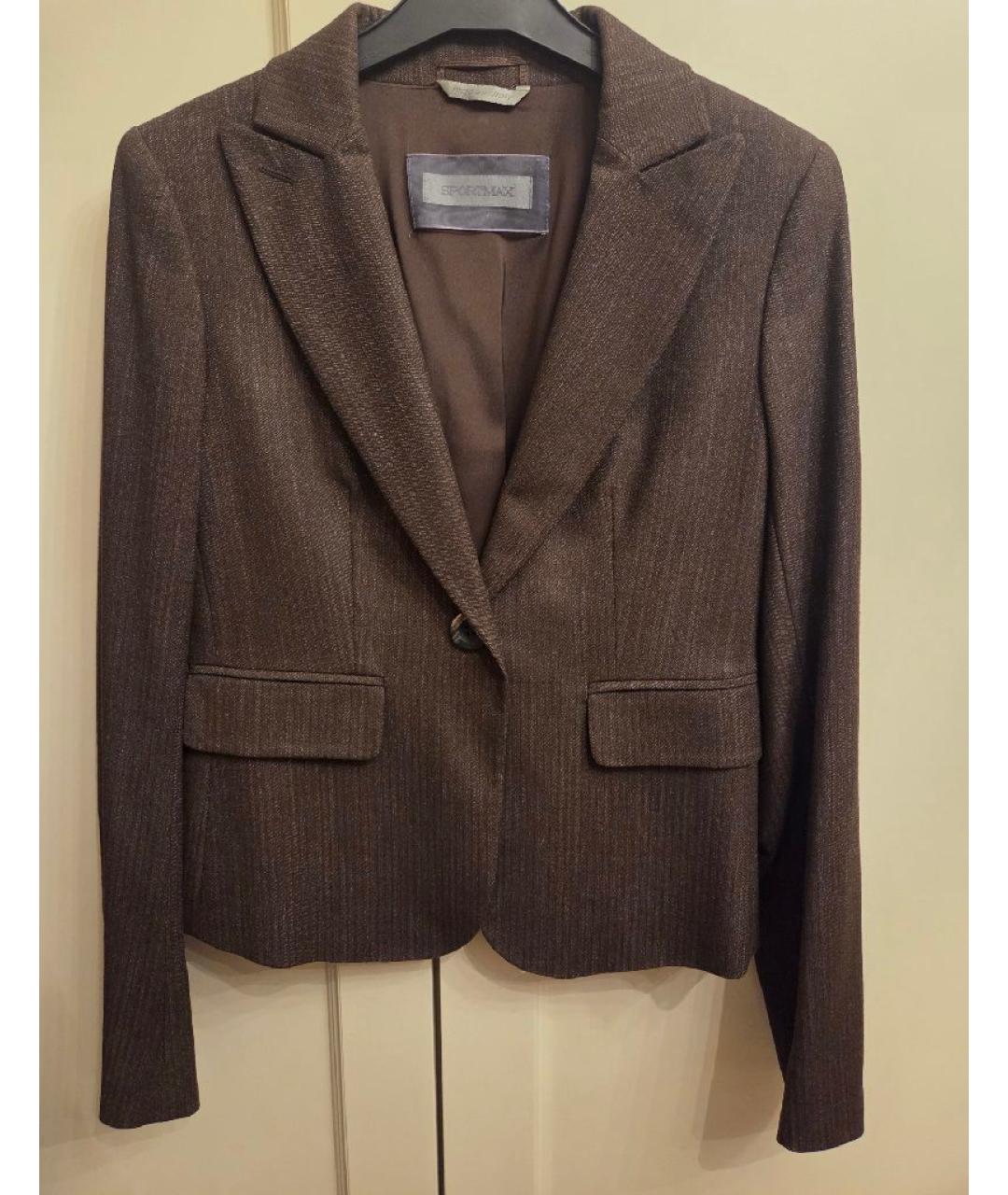 SPORTMAX Коричневый жакет/пиджак, фото 8