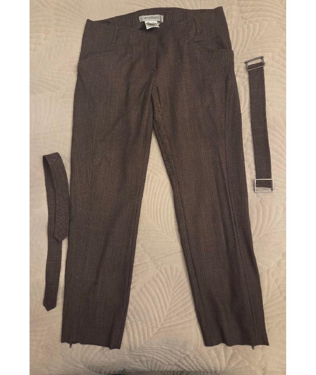 SPORTMAX Коричневые бриджи, фото 5
