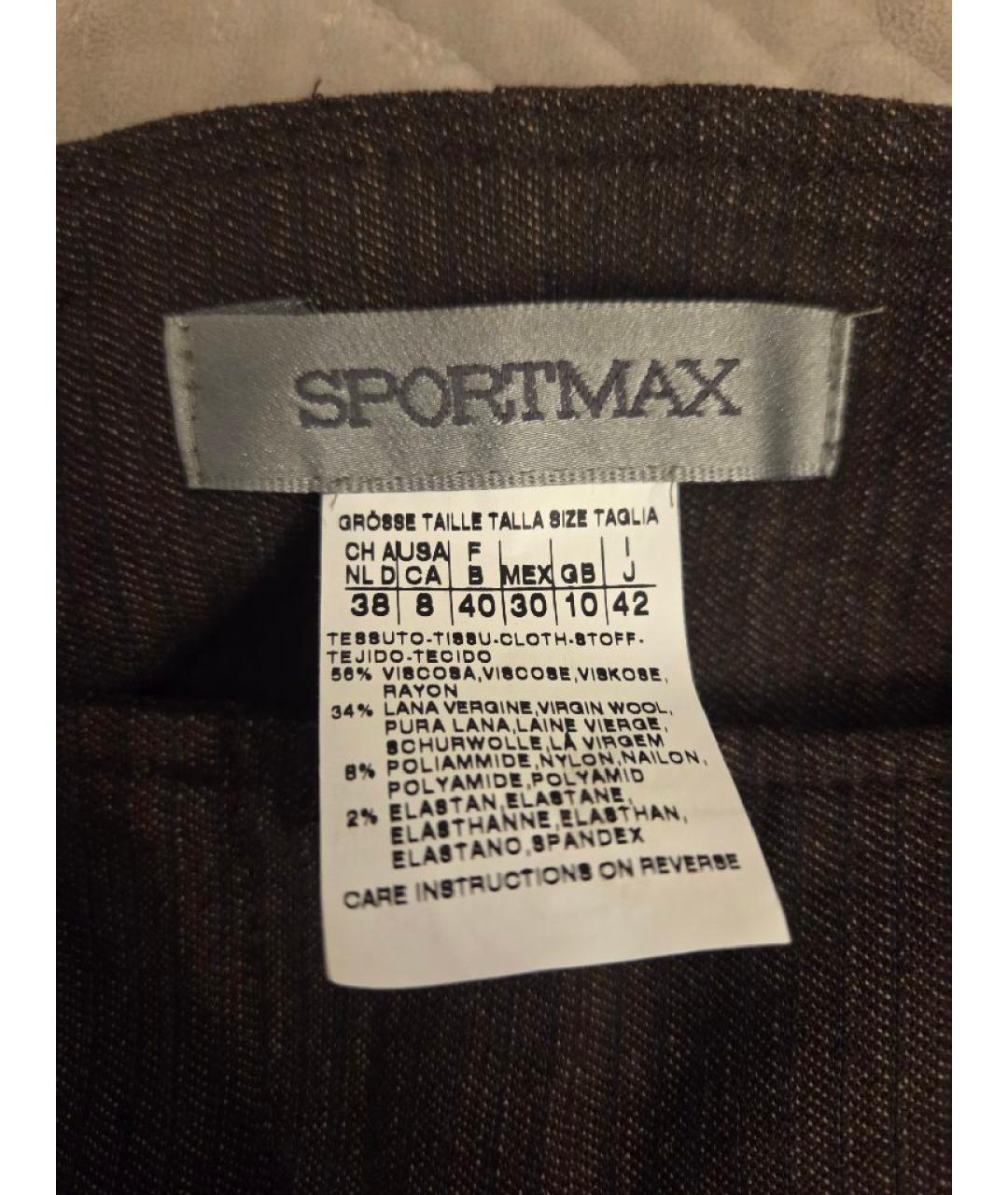 SPORTMAX Коричневые бриджи, фото 3