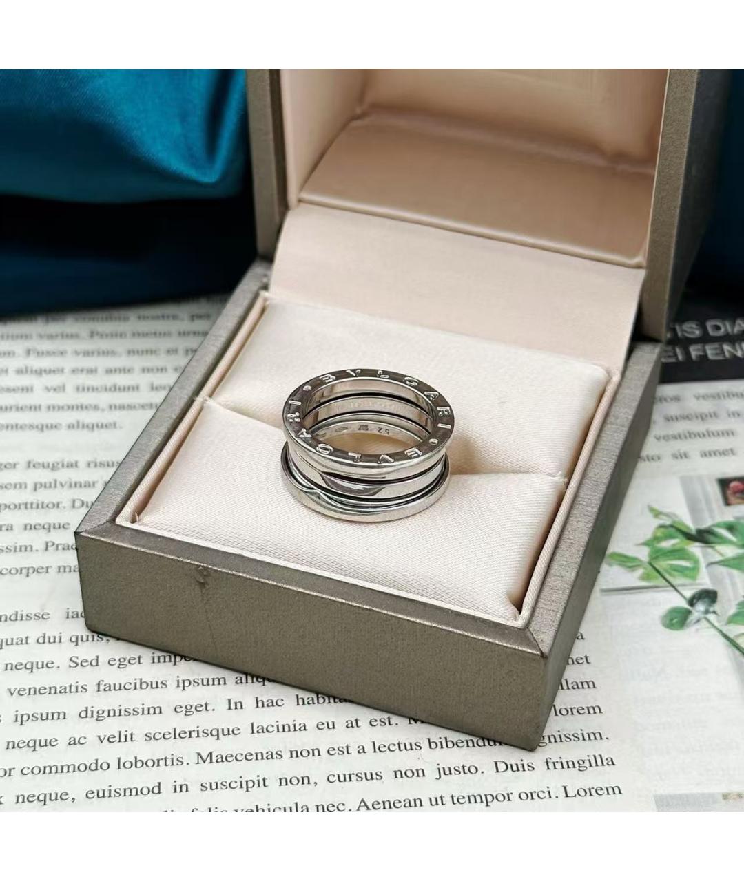 BVLGARI Серебряное кольцо из белого золота, фото 4