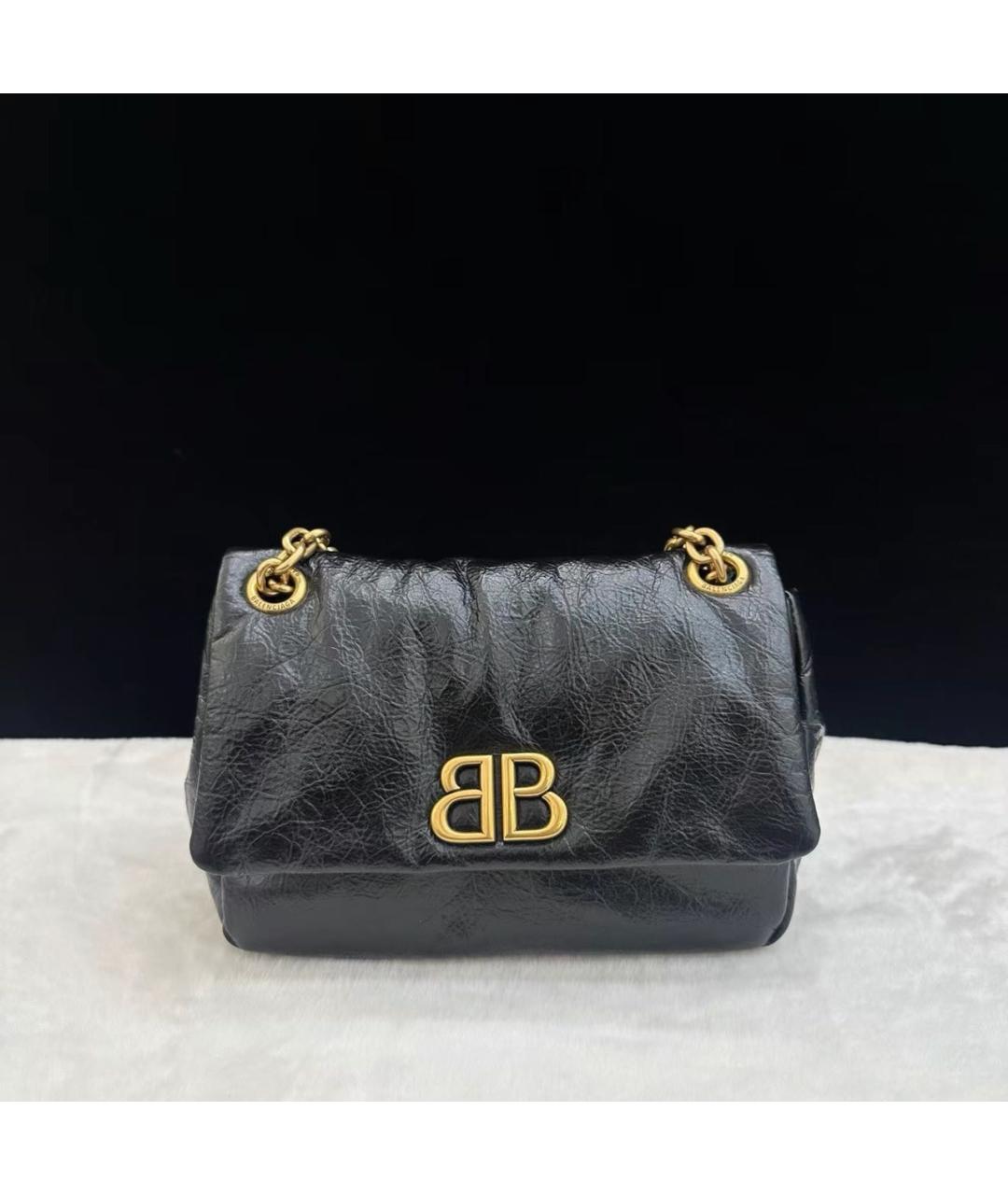 BALENCIAGA Черная кожаная сумка через плечо, фото 6