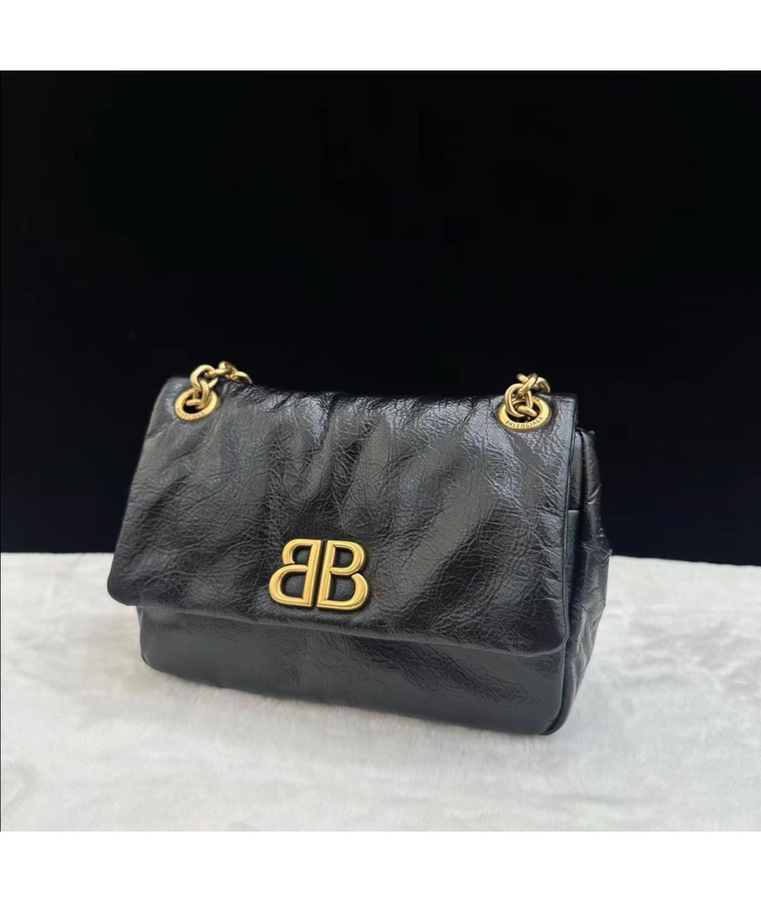 BALENCIAGA Черная кожаная сумка через плечо, фото 3