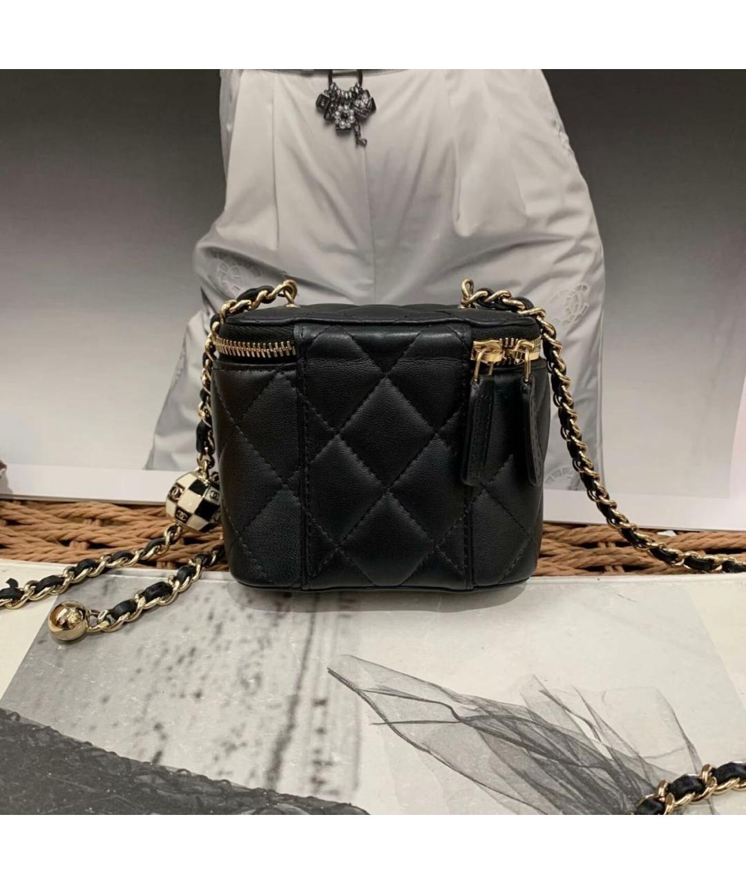 CHANEL Черная кожаная сумка через плечо, фото 3