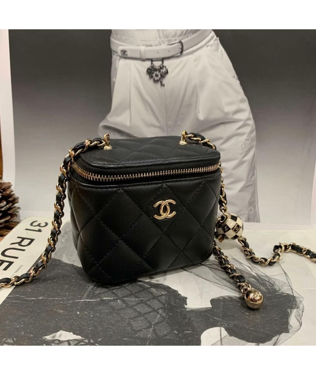 CHANEL Черная кожаная сумка через плечо, фото 4