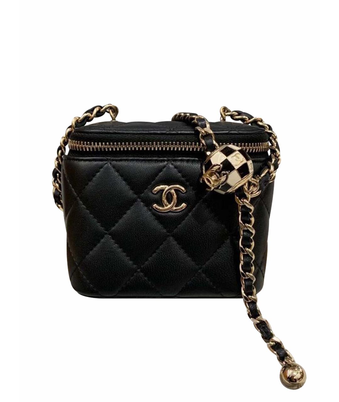 CHANEL Черная кожаная сумка через плечо, фото 1