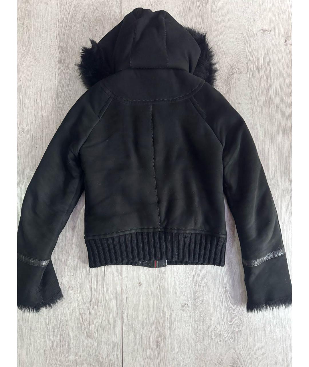 GUCCI Черная меховая дубленка, фото 2