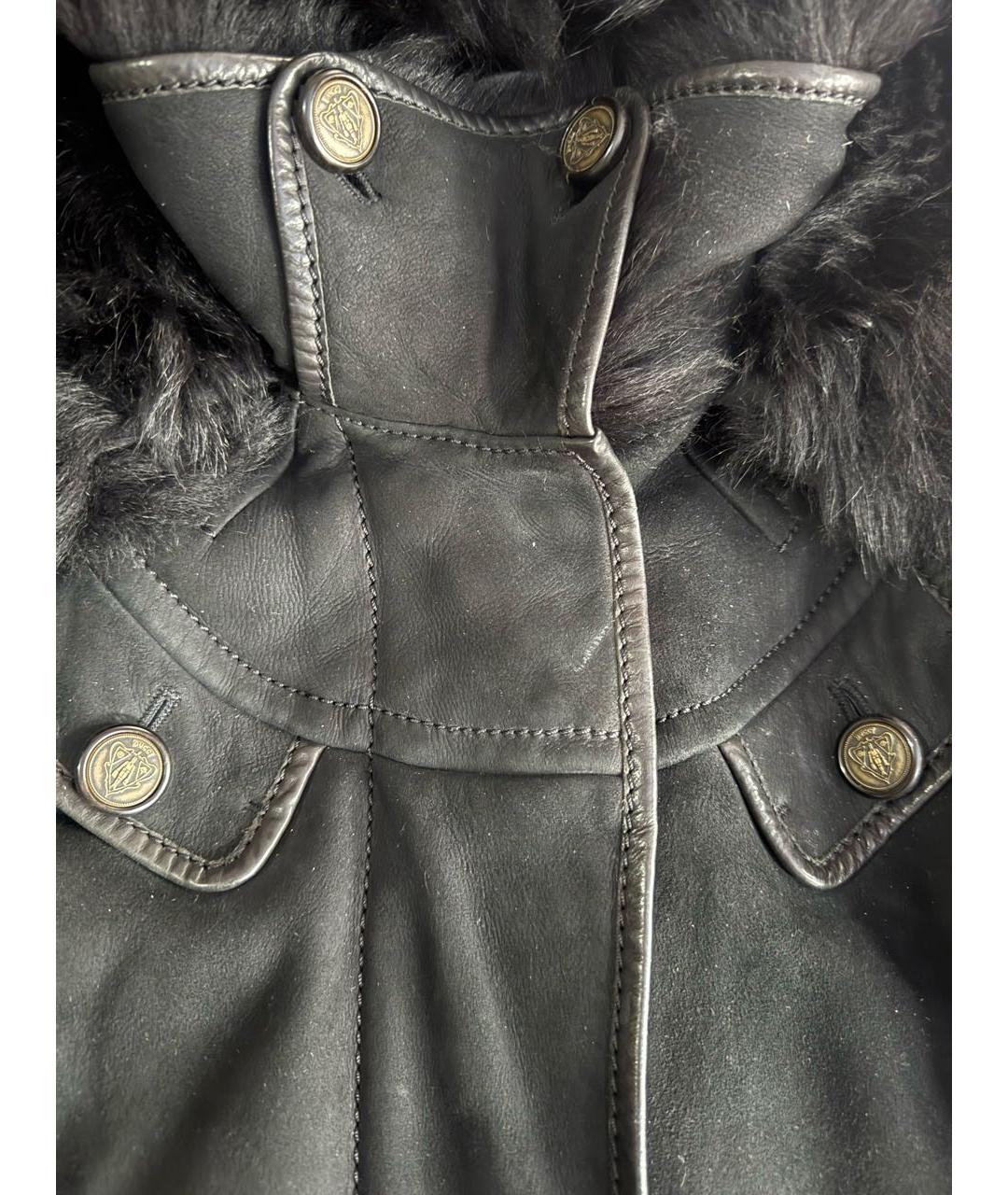 GUCCI Черная меховая дубленка, фото 3