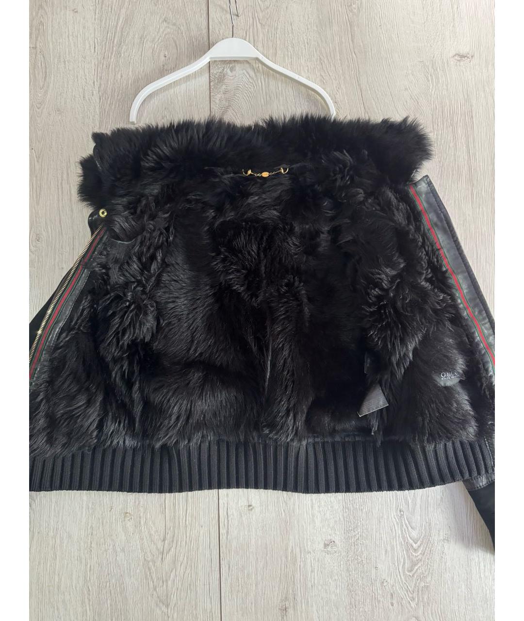 GUCCI Черная меховая дубленка, фото 5
