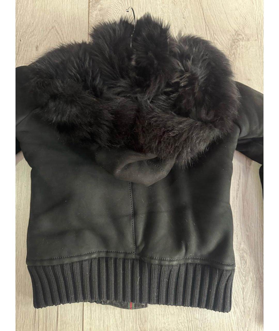 GUCCI Черная меховая дубленка, фото 4