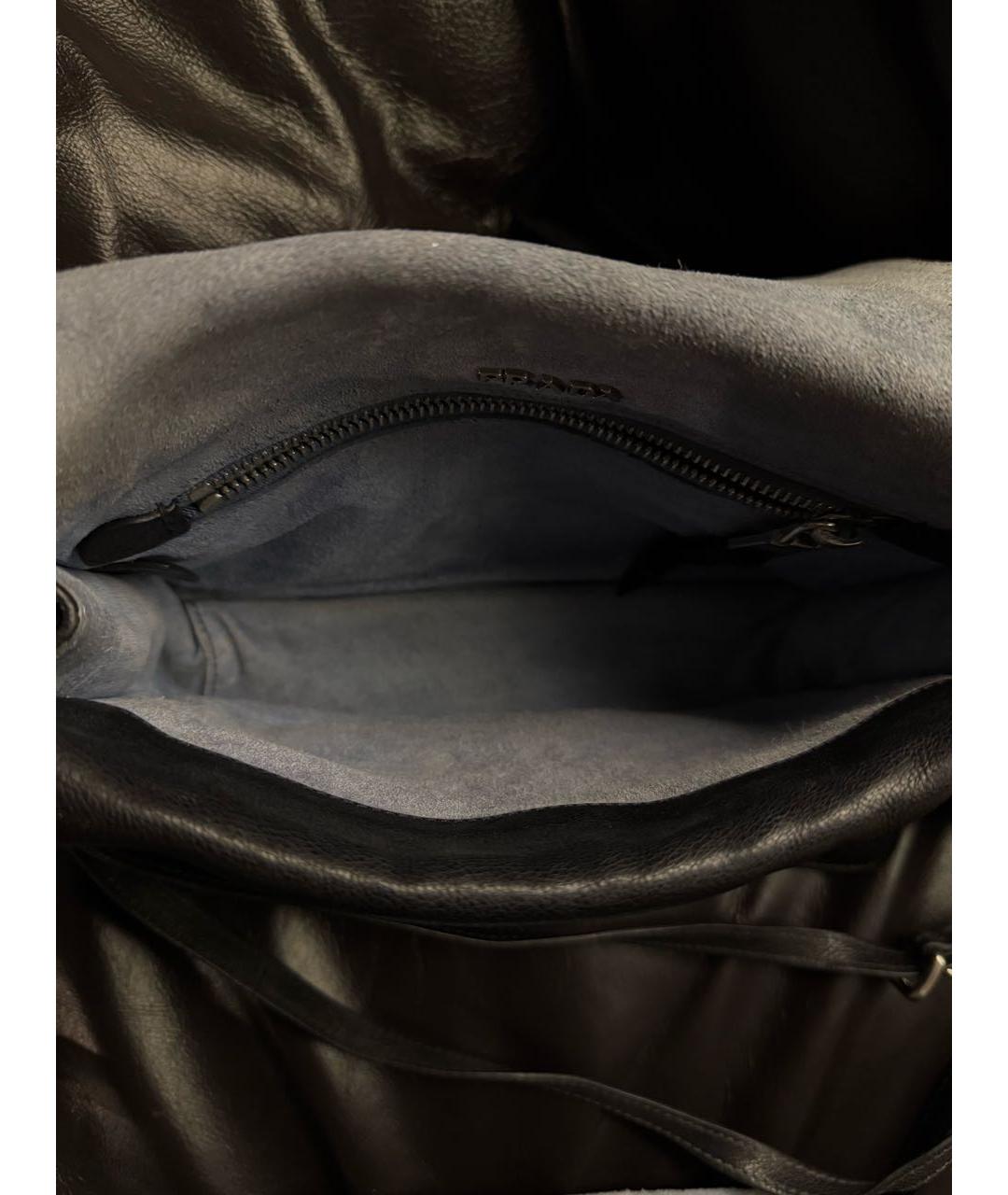 PRADA Черная кожаная сумка через плечо, фото 6