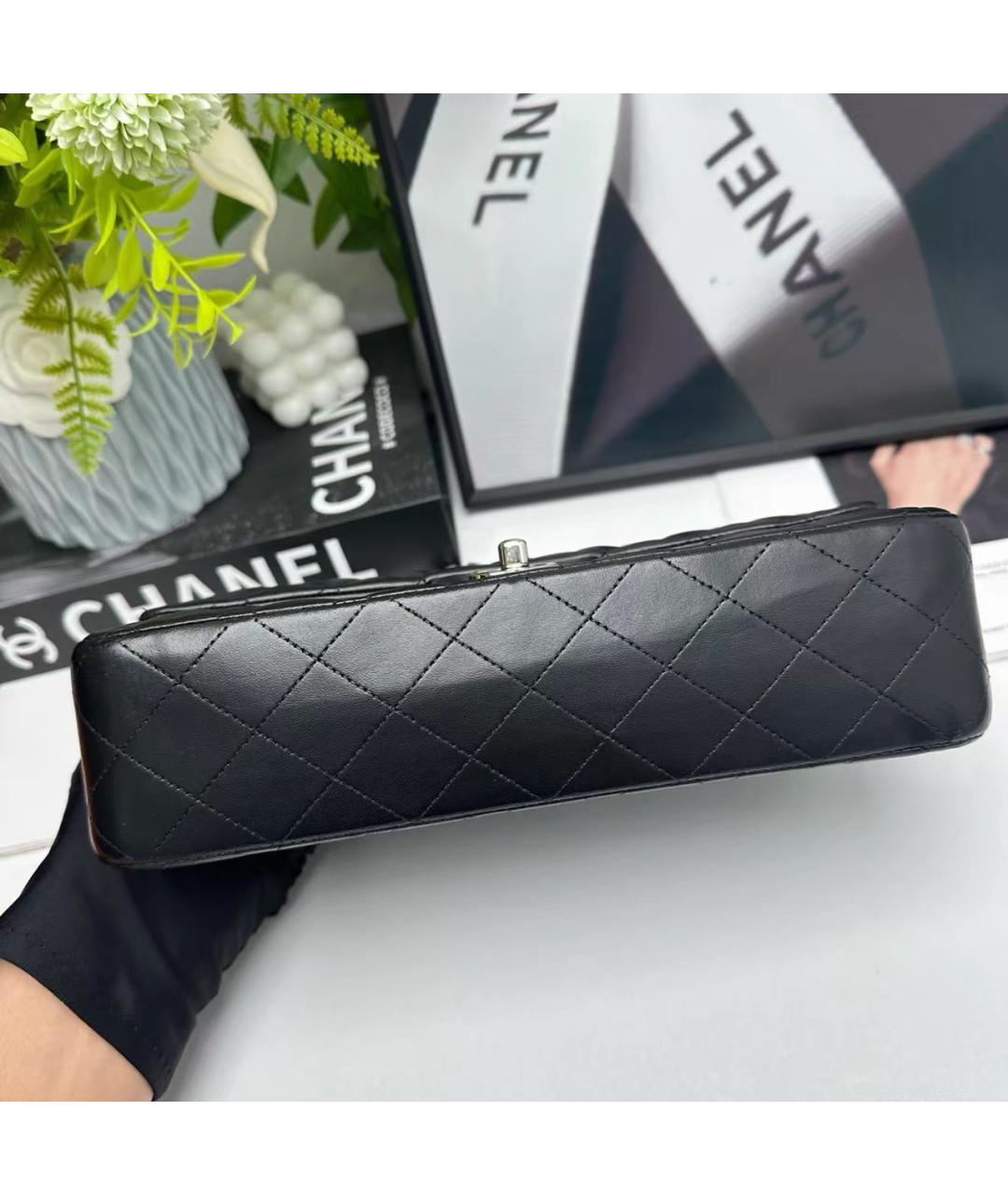 CHANEL Черная кожаная сумка через плечо, фото 5