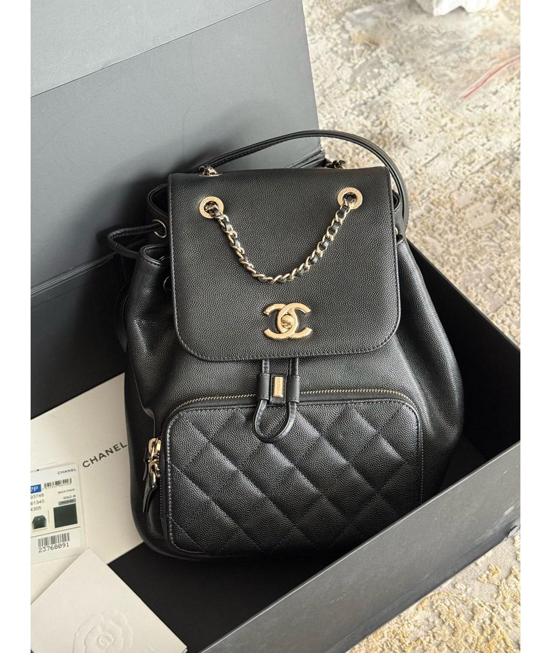 CHANEL Черный кожаный рюкзак, фото 2