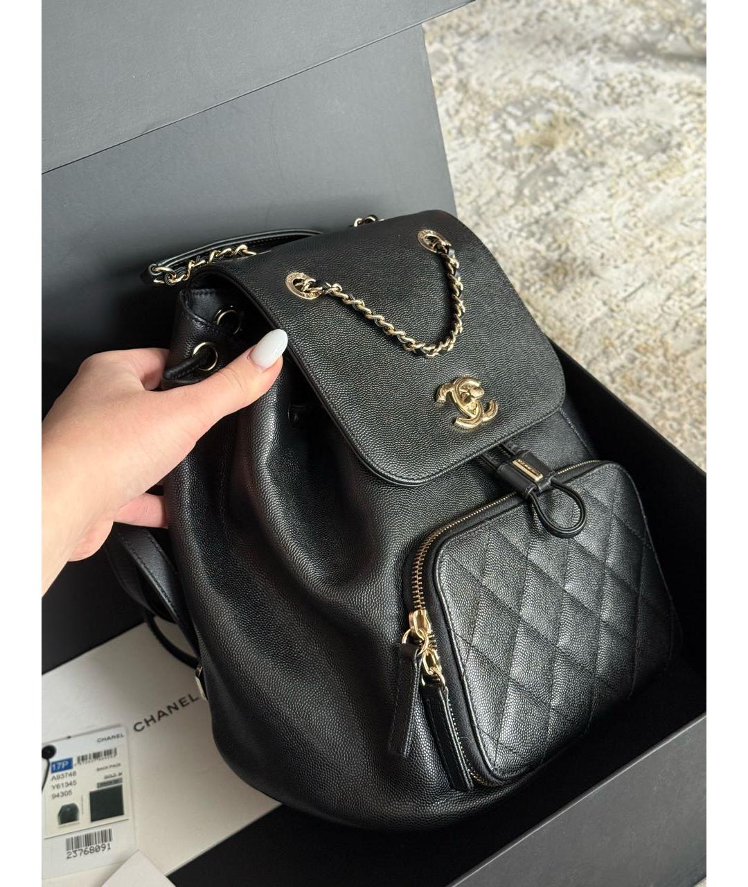 CHANEL Черный кожаный рюкзак, фото 3