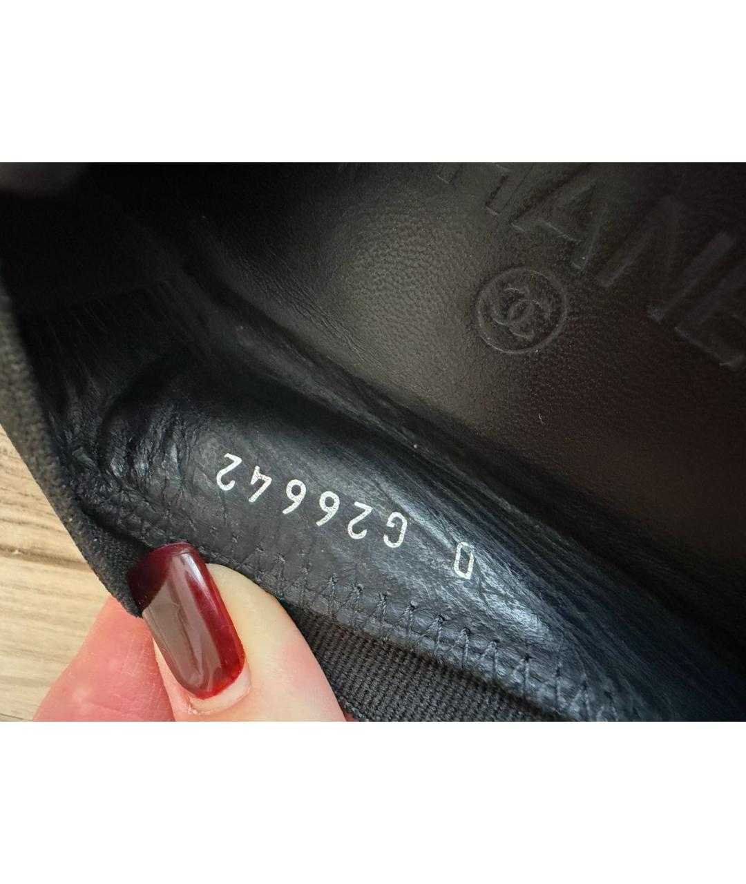 CHANEL Черные кожаные балетки, фото 8