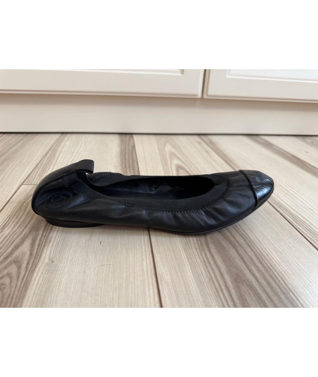 CHANEL Черные кожаные балетки, фото 9