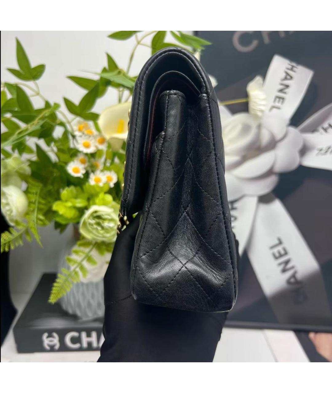 CHANEL Черная кожаная сумка через плечо, фото 4