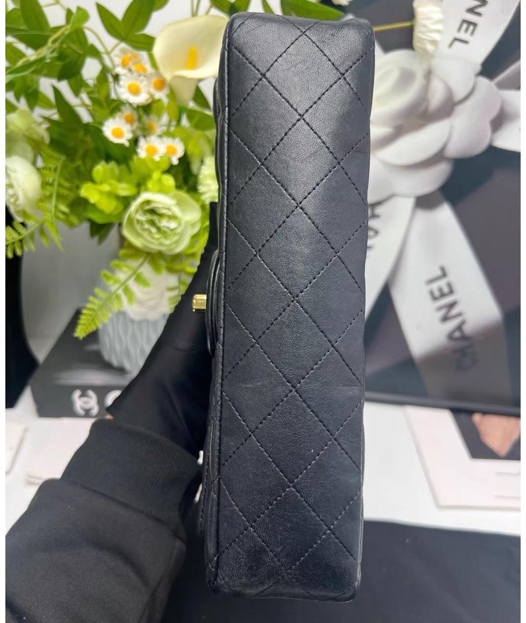 CHANEL Черная кожаная сумка через плечо, фото 5