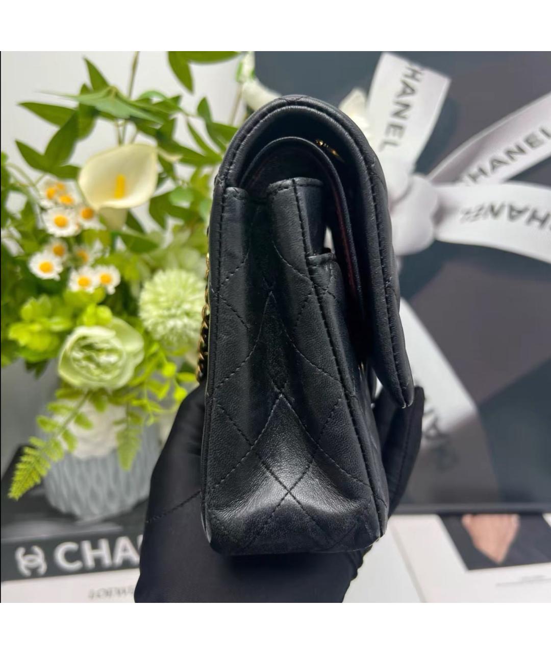 CHANEL Черная кожаная сумка через плечо, фото 3