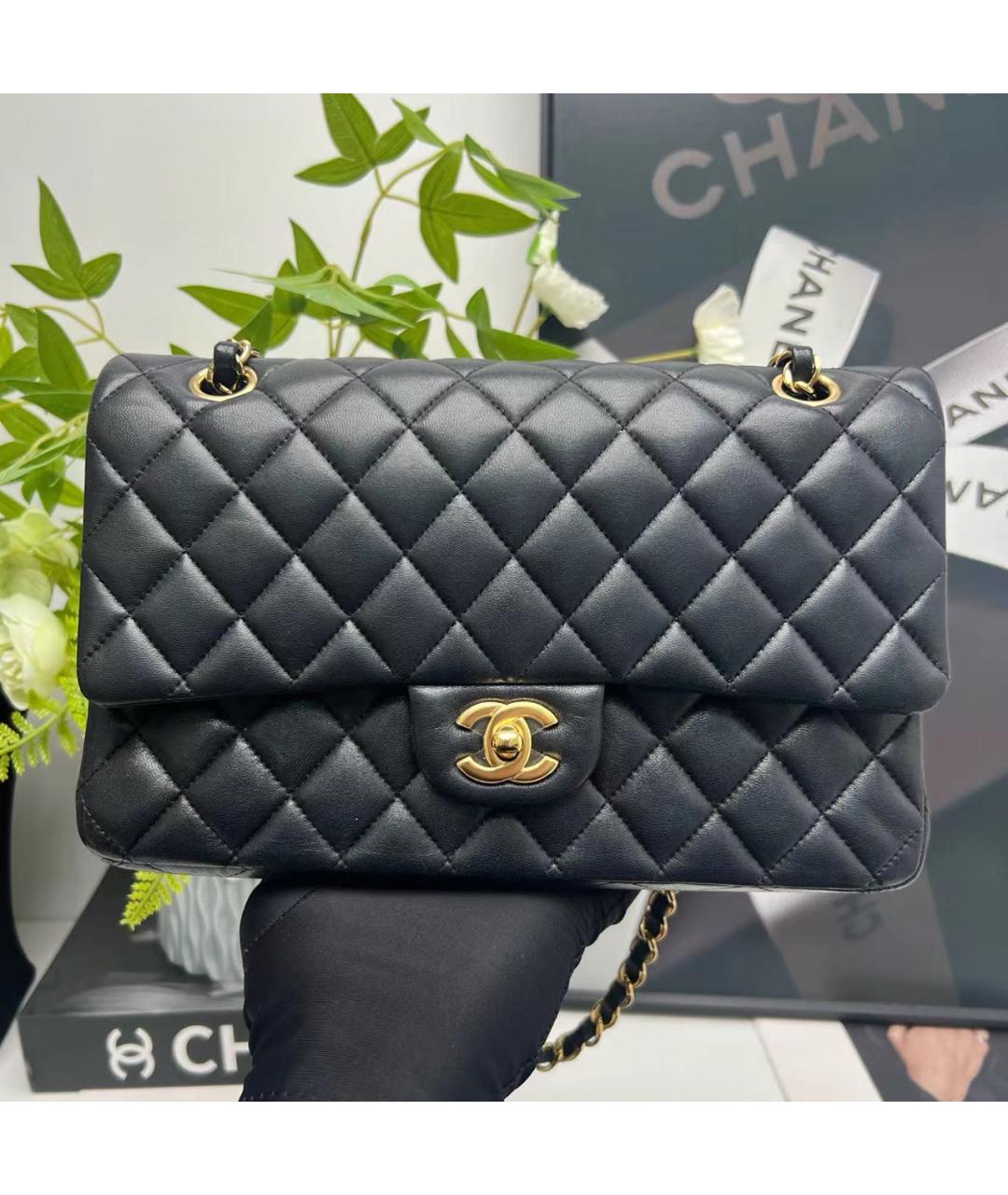 CHANEL Черная кожаная сумка через плечо, фото 7