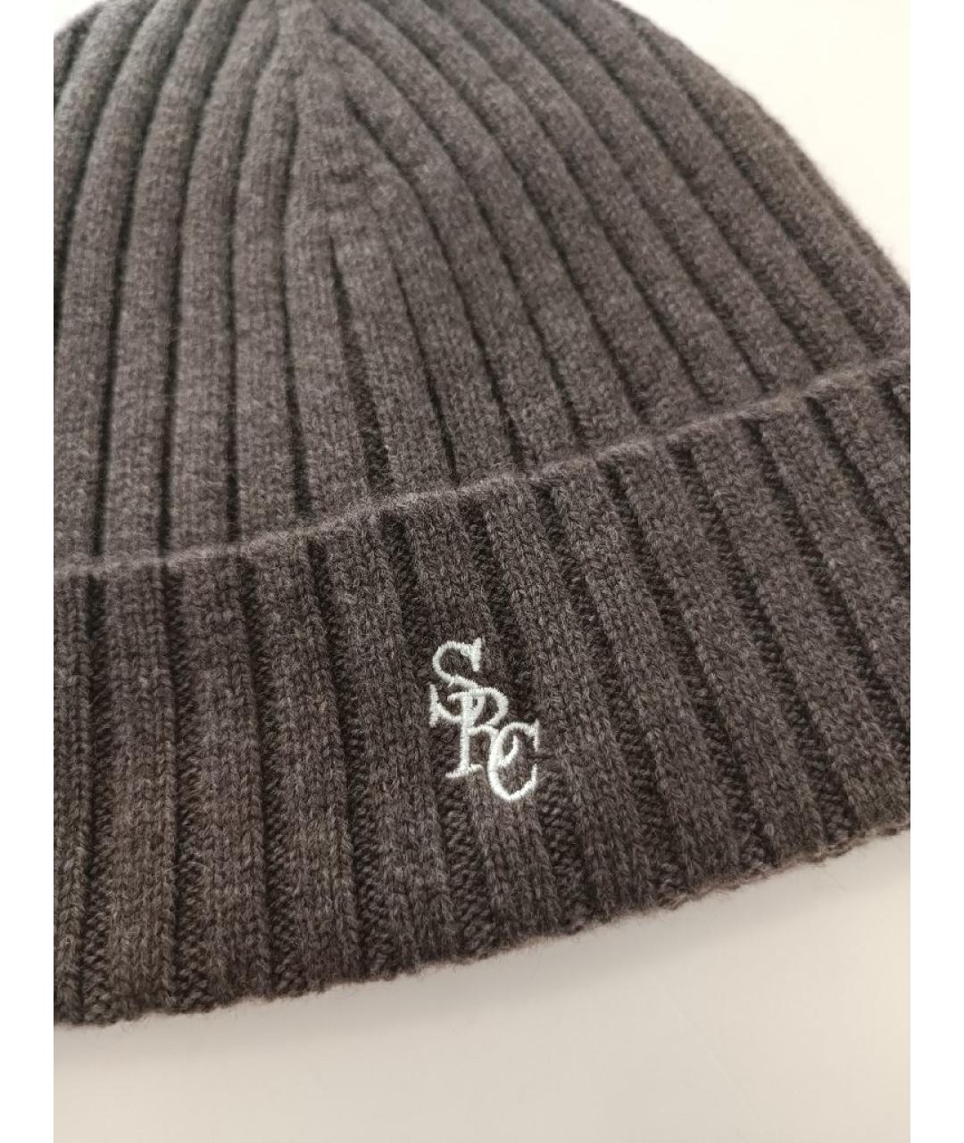 SPORTY AND RICH Коричневая кашемировая шапка, фото 3