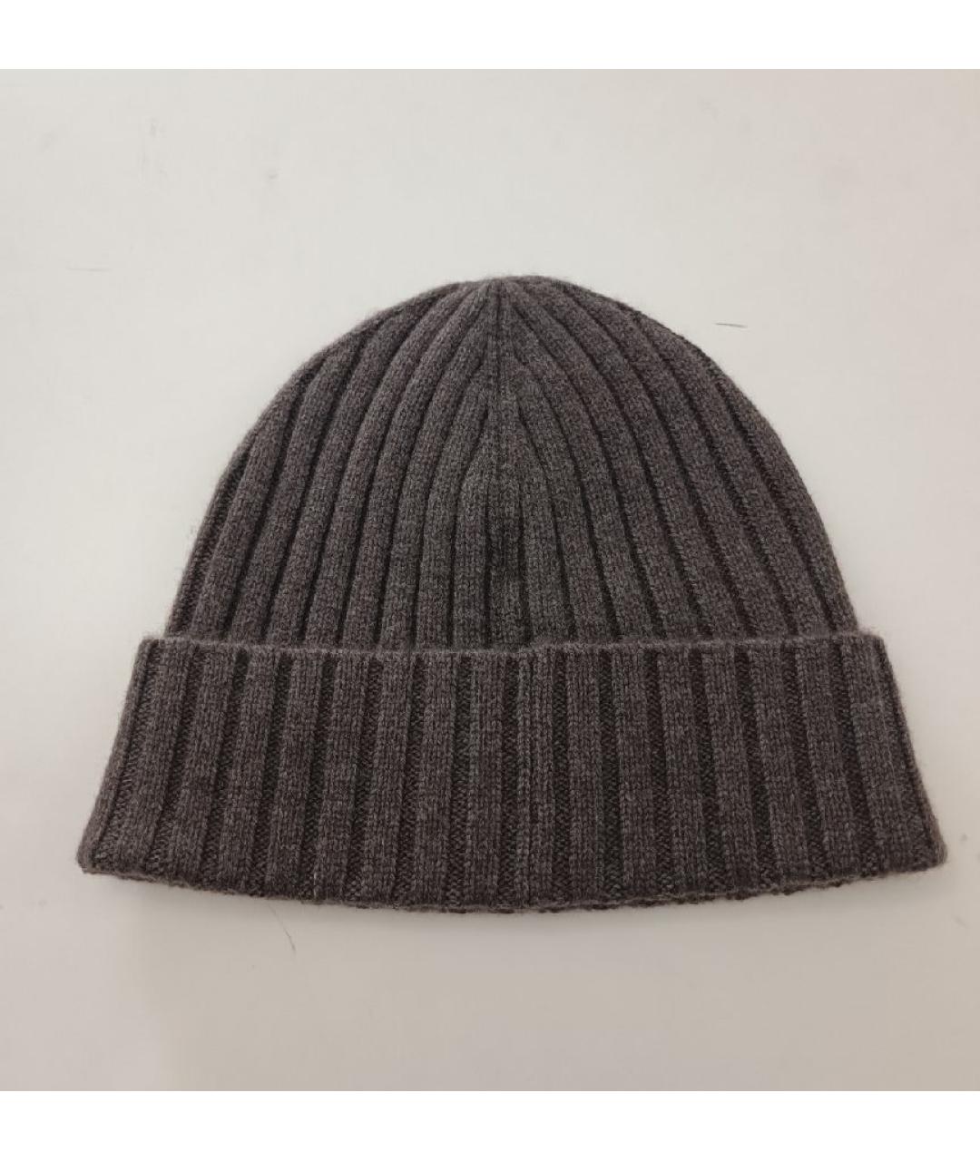 SPORTY AND RICH Коричневая кашемировая шапка, фото 2