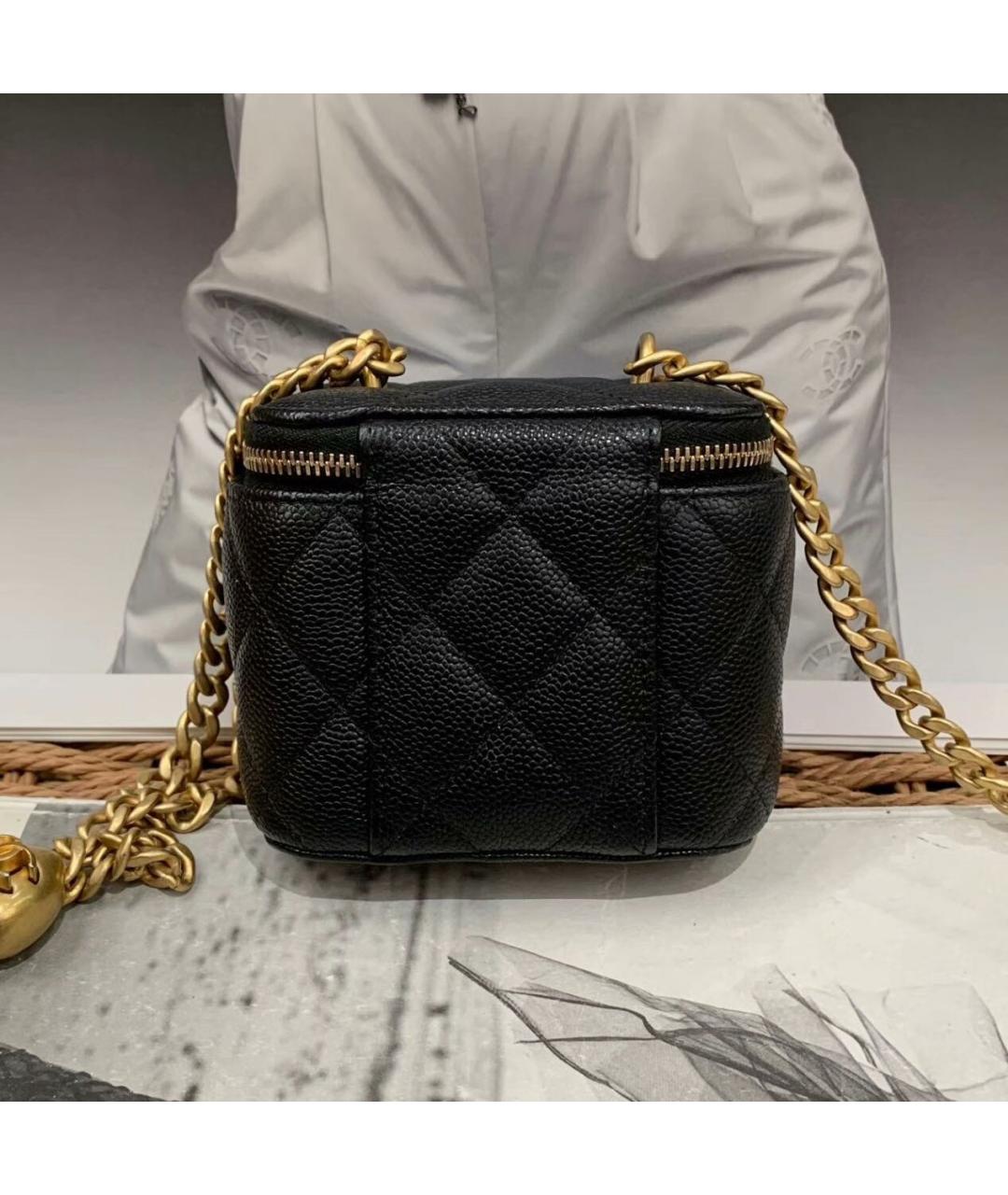 CHANEL Черная кожаная сумка через плечо, фото 3