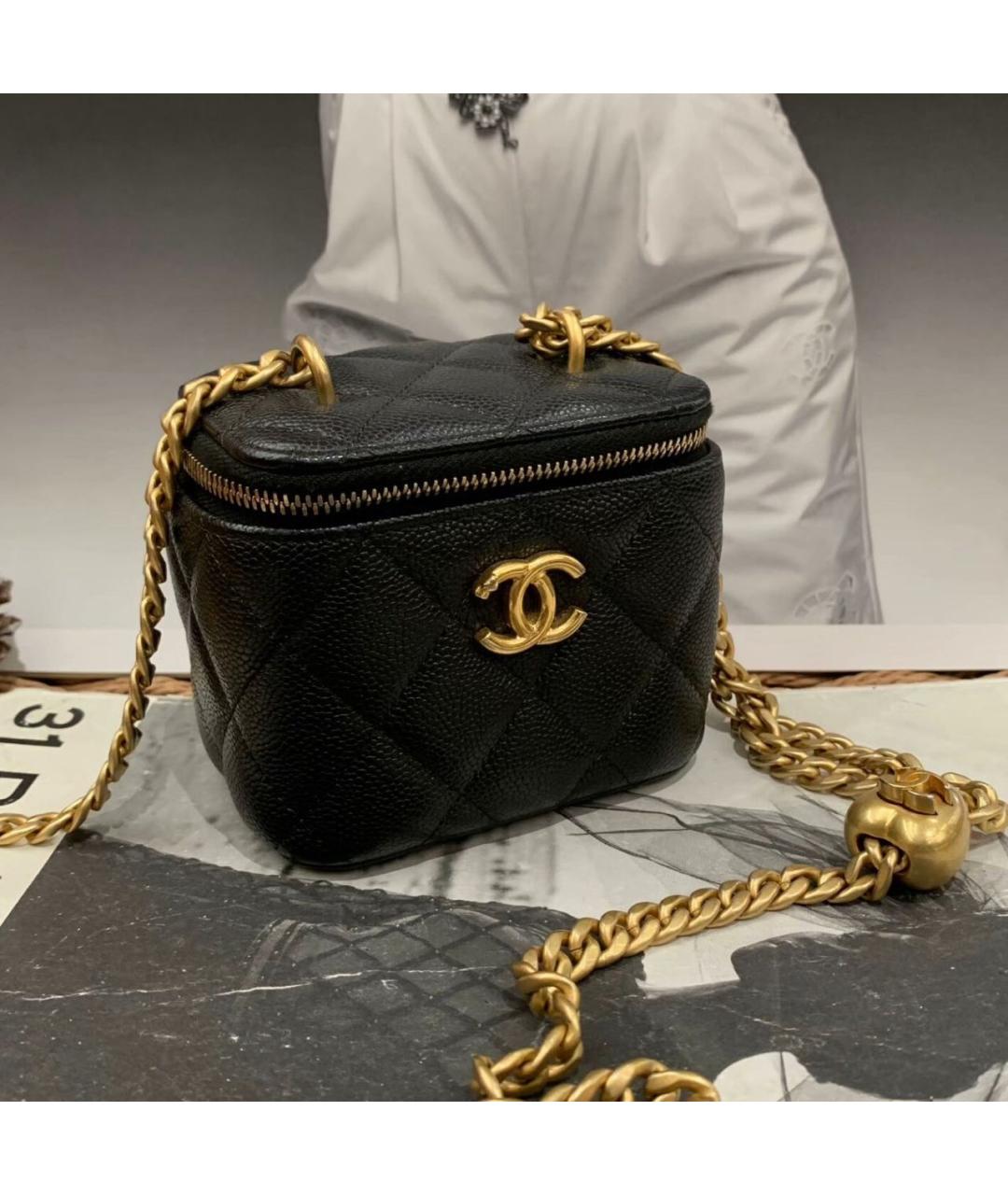 CHANEL Черная кожаная сумка через плечо, фото 4