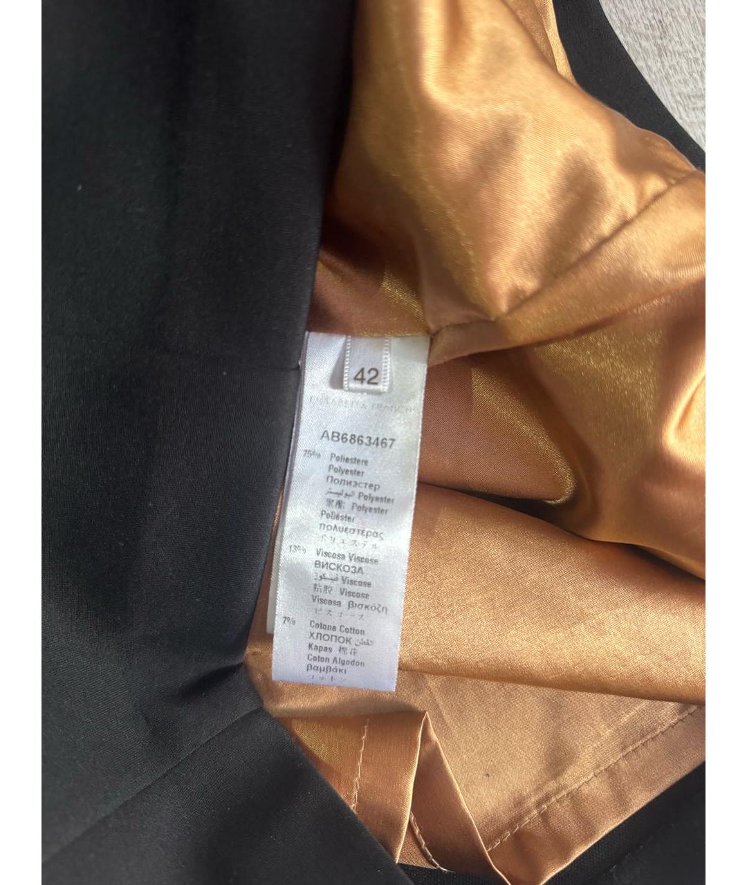 ELISABETTA FRANCHI Черное полиэстеровое коктейльное платье, фото 5