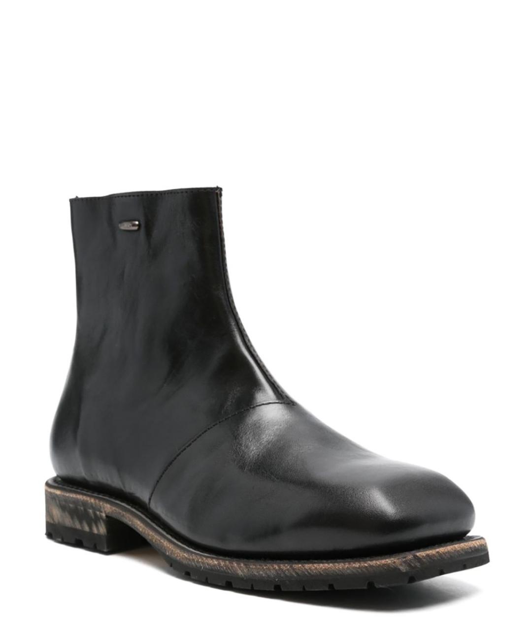 OUR LEGACY Черные кожаные высокие ботинки, фото 2