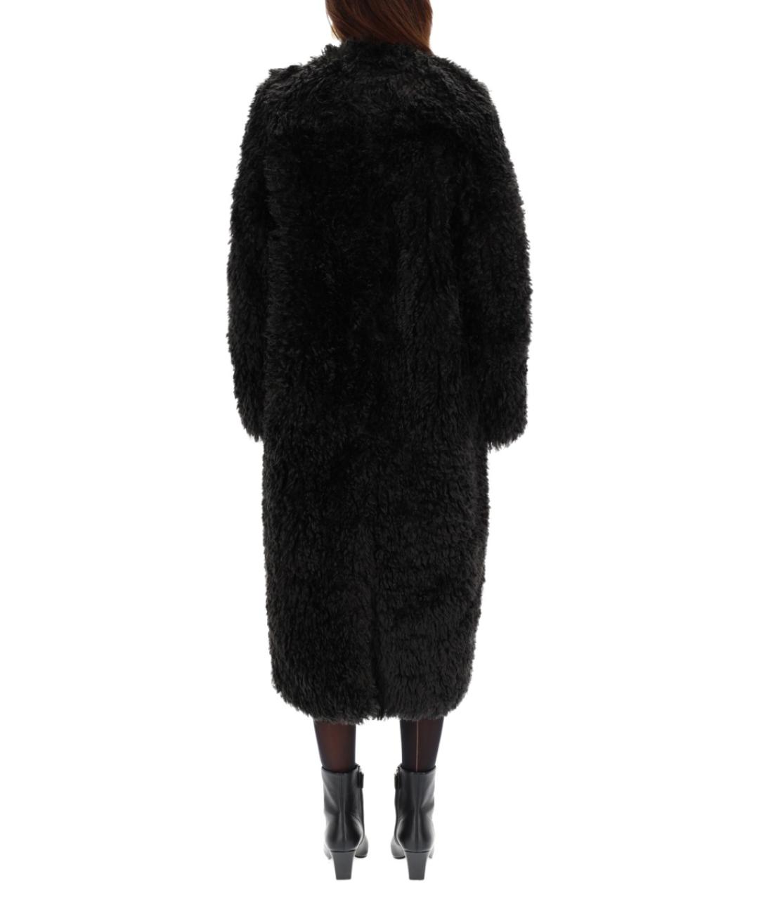 STAND Черная полиэстеровая шуба, фото 3