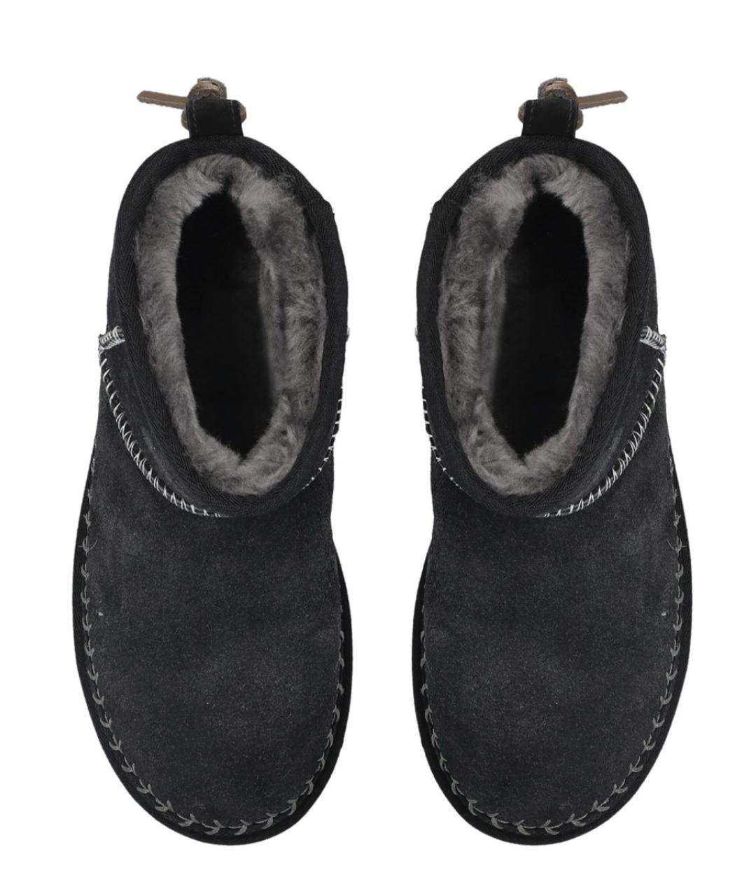 UGG AUSTRALIA Черные замшевые ботинки, фото 2