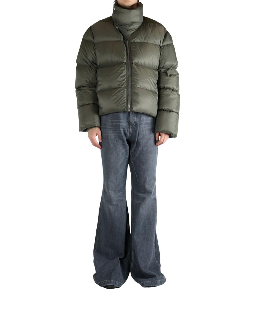 RICK OWENS Зеленый полиамидовый пуховик, фото 2