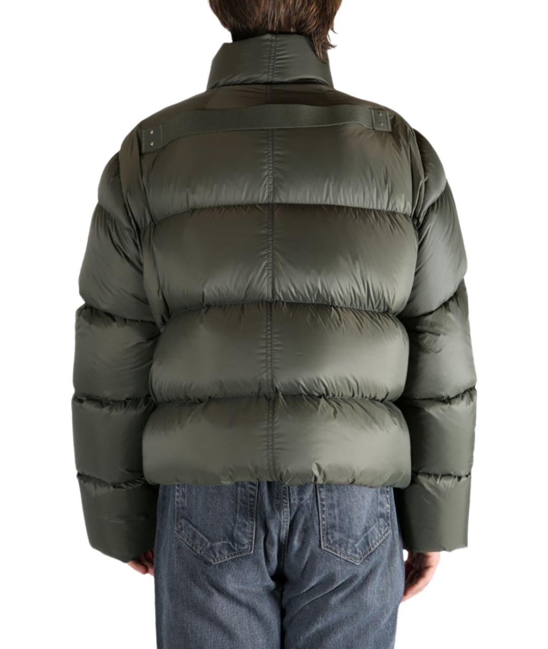 RICK OWENS Зеленый полиамидовый пуховик, фото 3