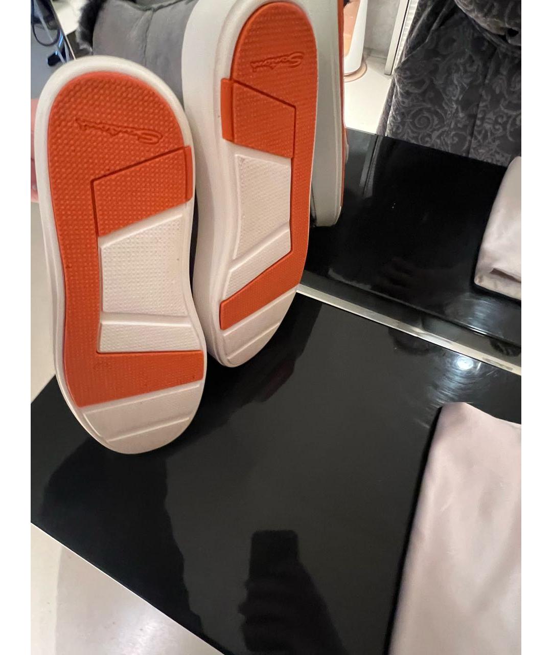 SANTONI Серые замшевые ботинки, фото 7