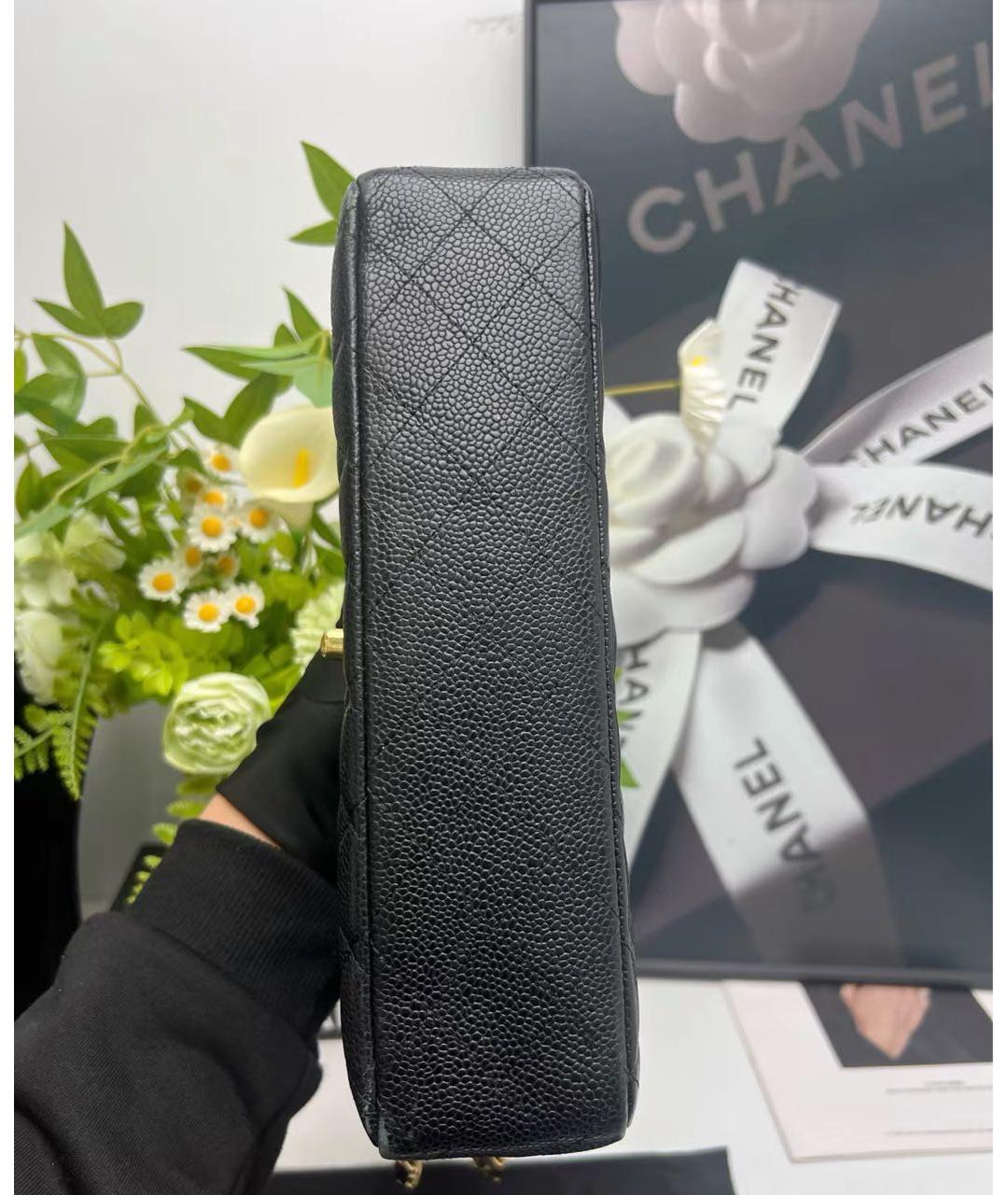 CHANEL Черная кожаная сумка через плечо, фото 5