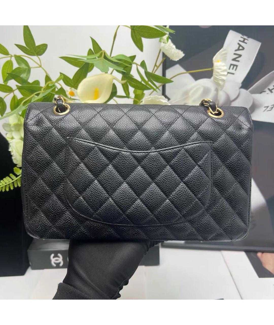 CHANEL Черная кожаная сумка через плечо, фото 2
