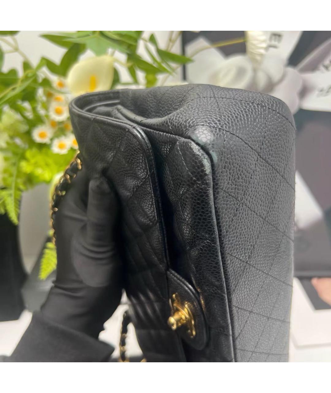 CHANEL Черная кожаная сумка через плечо, фото 8