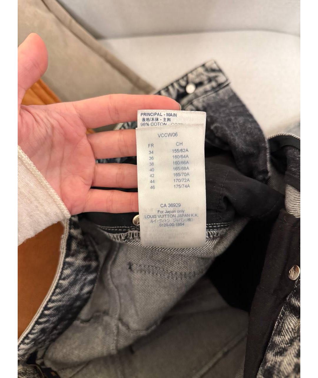 LOUIS VUITTON Серые прямые джинсы, фото 4