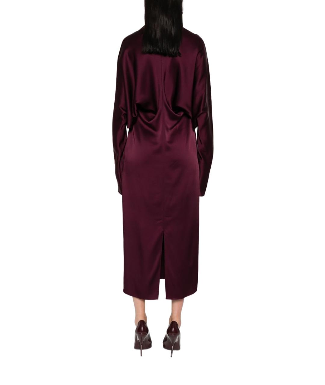 STELLA MCCARTNEY Бордовое вискозное коктейльное платье, фото 3