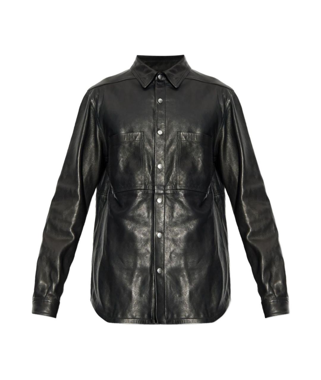 RICK OWENS Черная кожаная куртка, фото 1