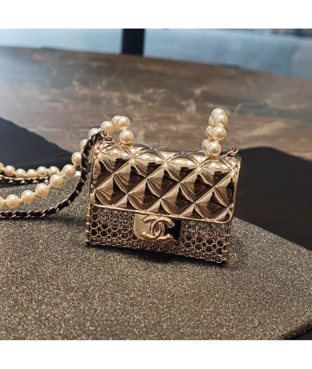 CHANEL Серебряная сумка через плечо, фото 3