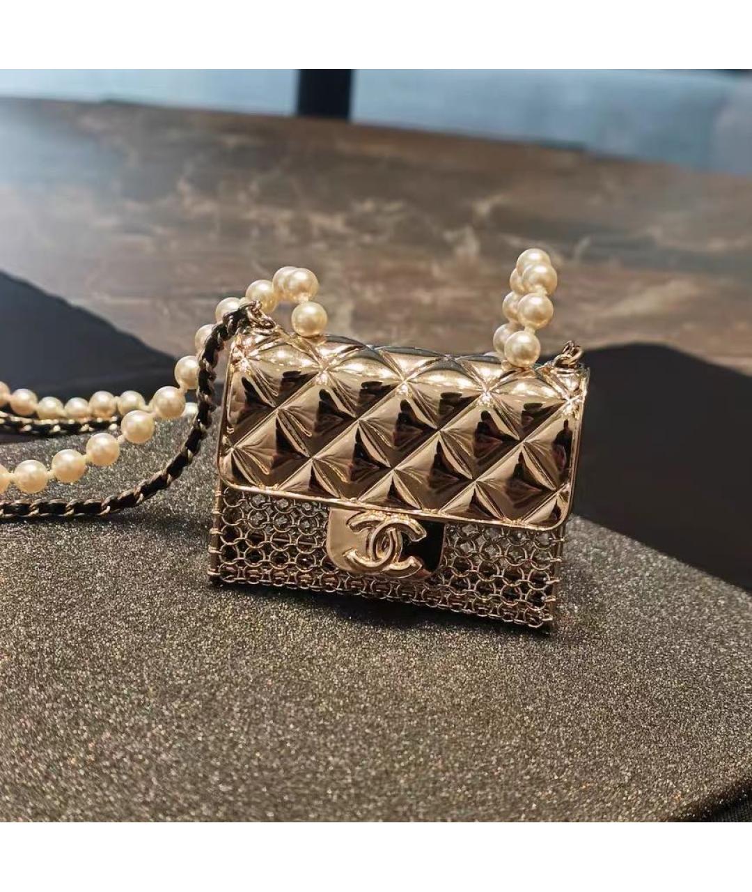 CHANEL Серебряная сумка через плечо, фото 6