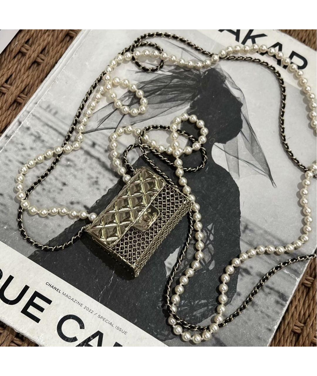 CHANEL Серебряная сумка через плечо, фото 5