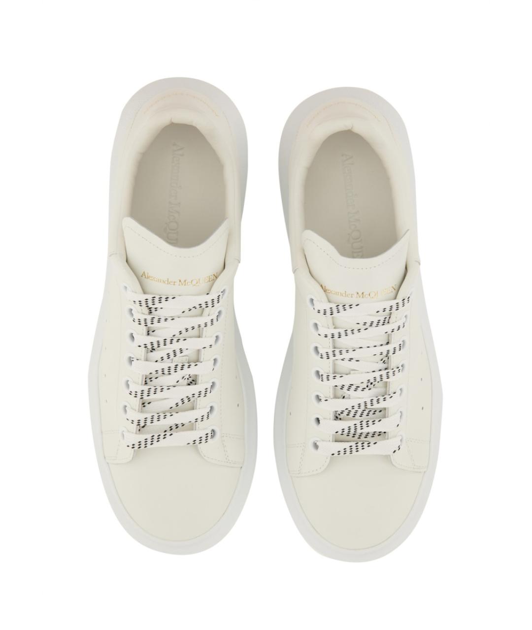 ALEXANDER MCQUEEN Белые кожаные низкие кроссовки / кеды, фото 6