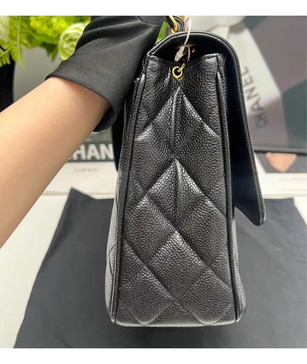 CHANEL Черная кожаная сумка через плечо, фото 4