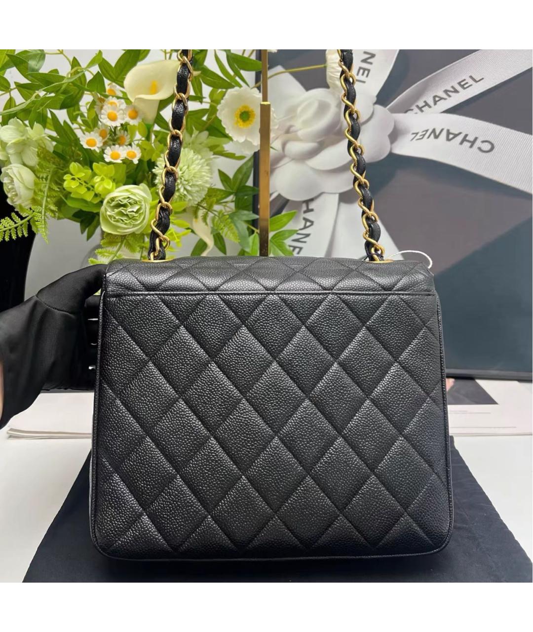 CHANEL Черная кожаная сумка через плечо, фото 2