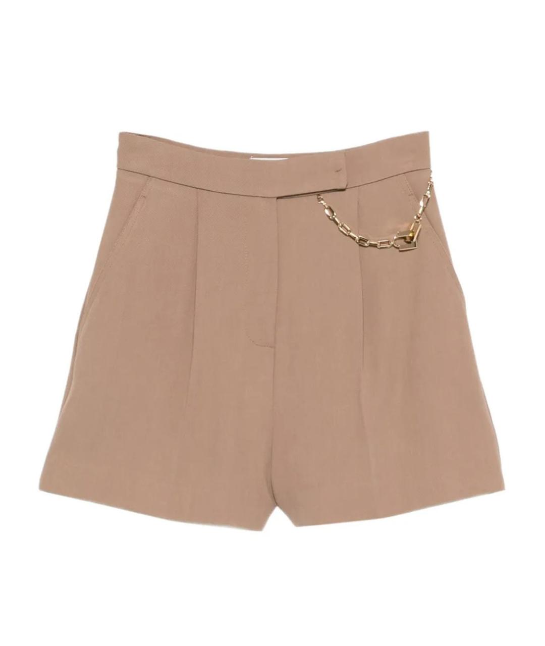ELISABETTA FRANCHI Бежевые вискозные шорты, фото 1
